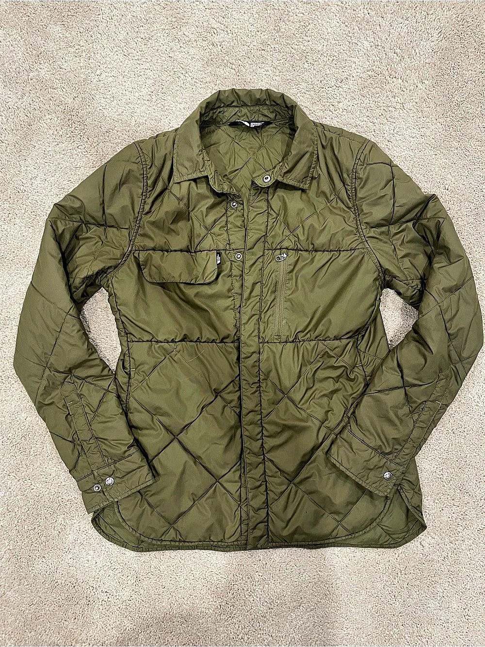 The North Face Women’s Quilted Shirt Jacket in Green
